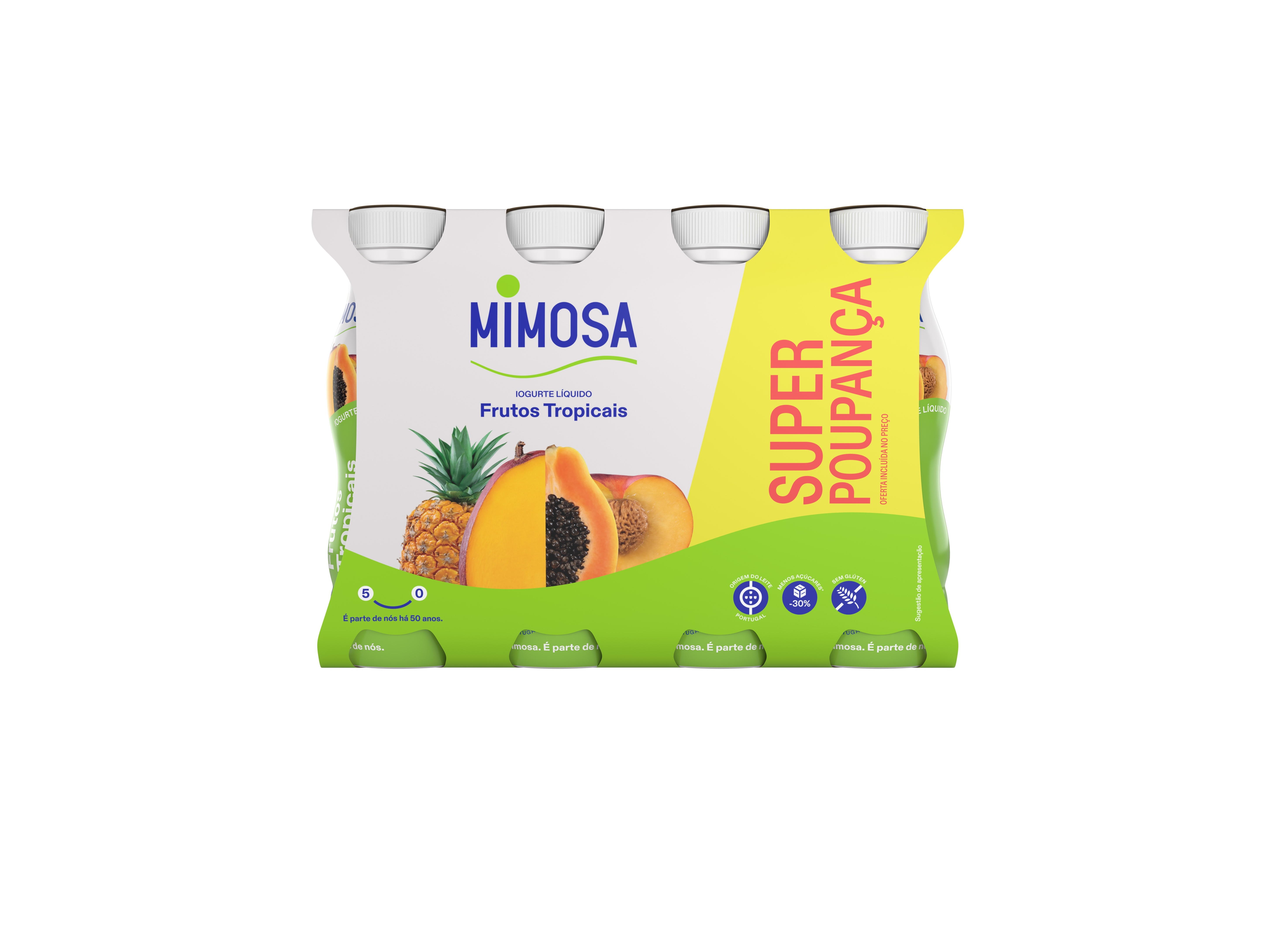 IOGURTE LIQUIDO MIMOSA FRT TROPICAIS 8X151ML