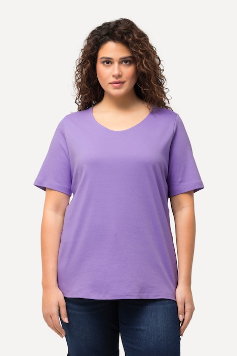 Shirt, doppellagige Vorderseite, Slim, Rundhals, Halbarm