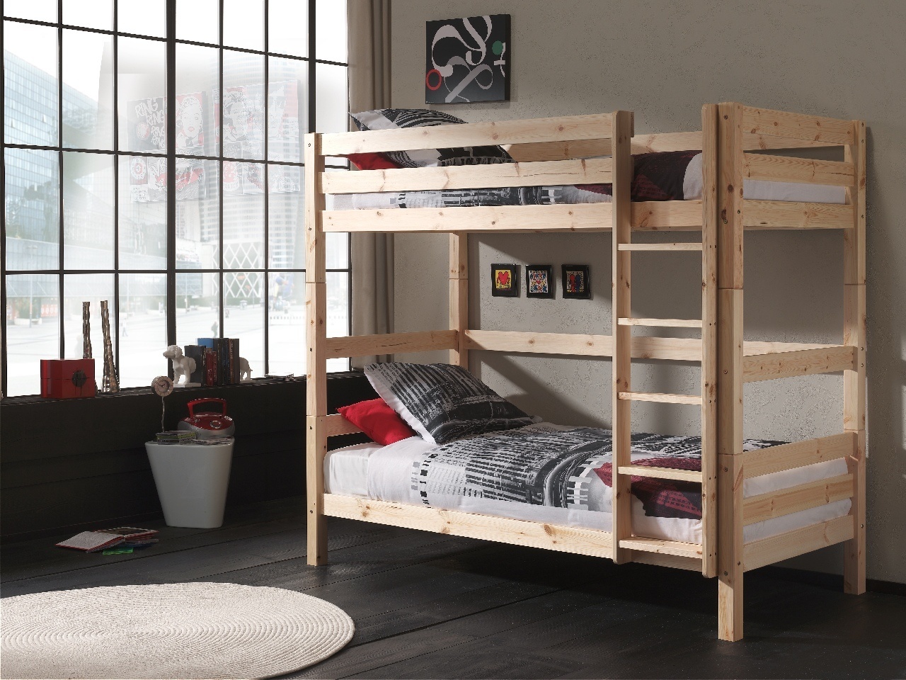 Etagenbett PINO - Kiefer Massivholz - 90x200 cm