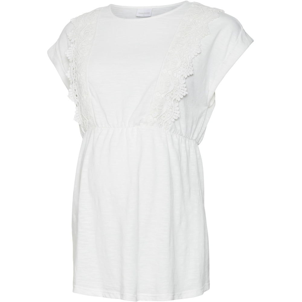 Køb Mama;licious Snow White Crochet Mlalisa Mary Kasket Jrs Top 2F. Noos