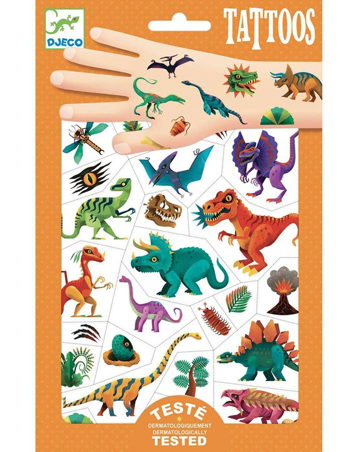 Tattoo-Sticker DINO CLUB 50-teilig