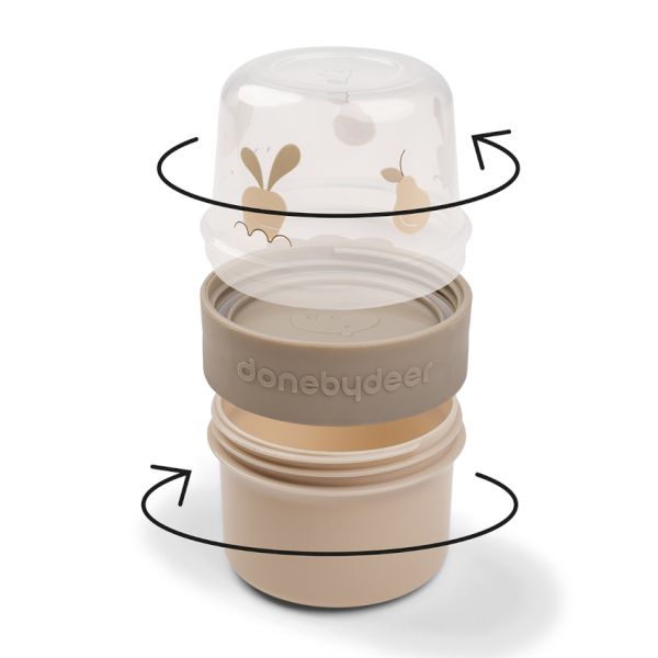 Done By Deer Birdee 2-Way Snackbox - Small - Sand