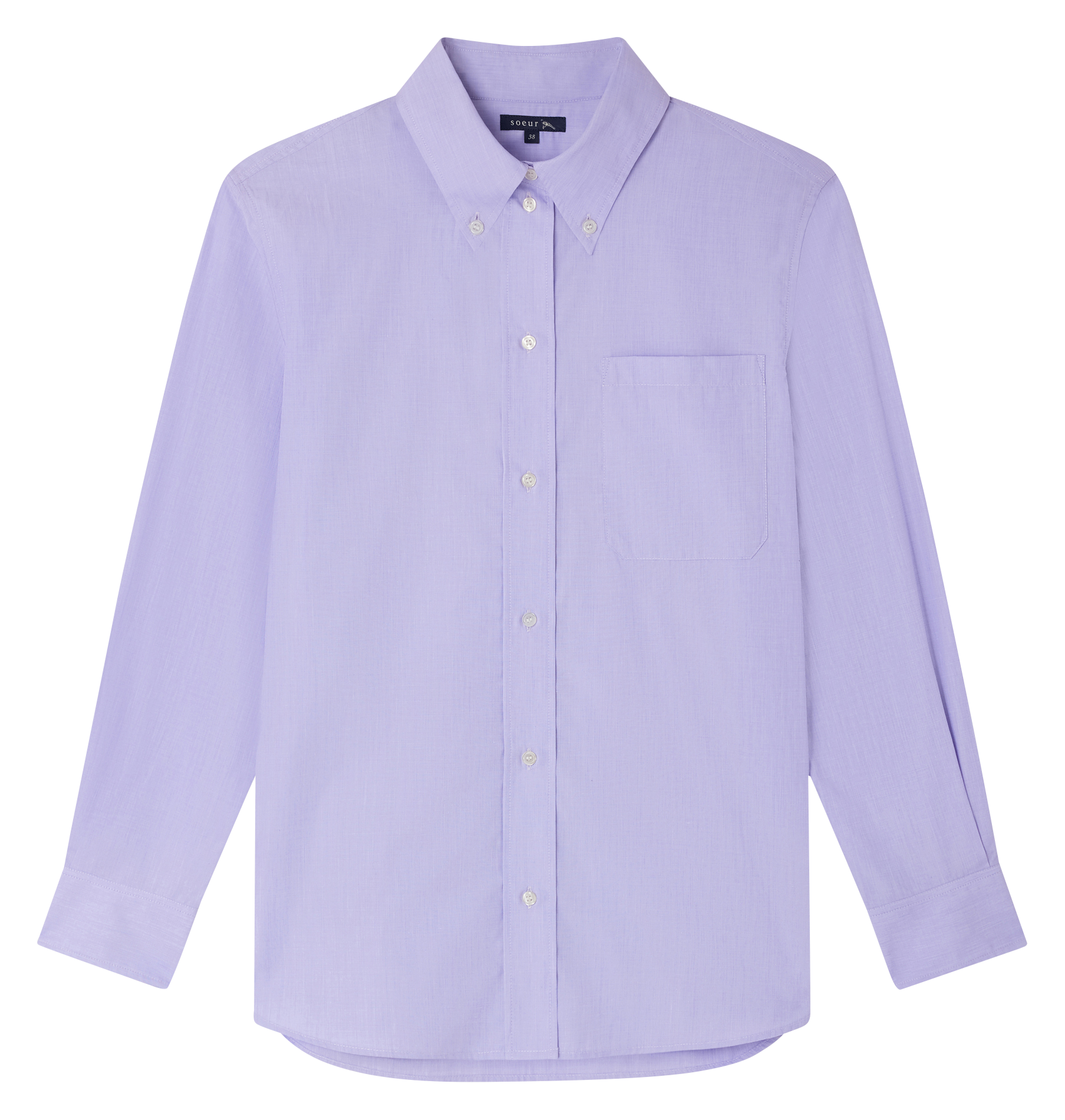 MARIA - Chemise droite en coton | Violet