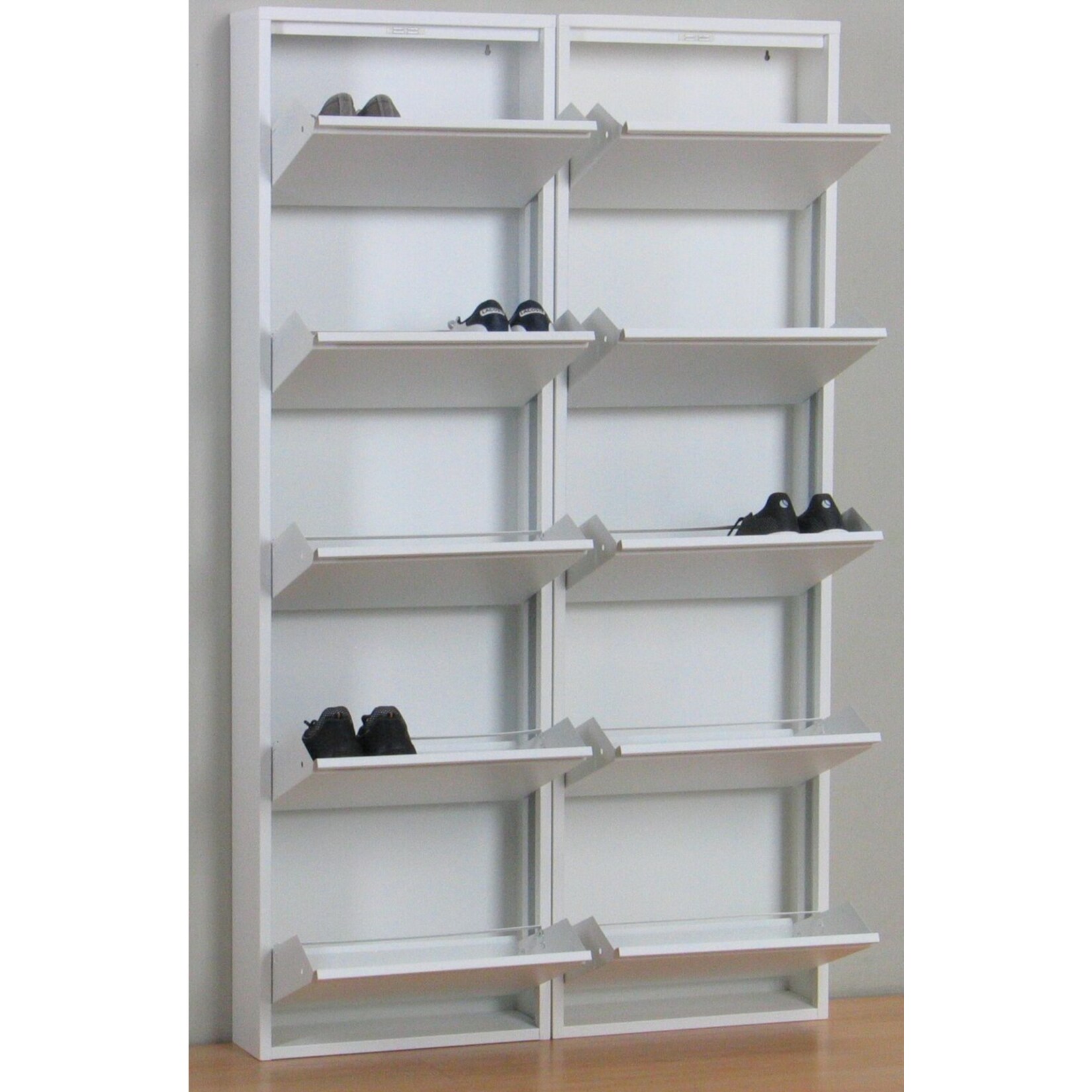 Schuhschrank Pisa 10 Klappen (B)100 x (H)172,5 x (T)16cm