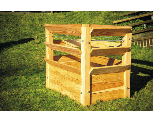 Klassieke verhoogde tuinbak WESTMANN Premium maat XL 90 x 65 x 73 cm naturel