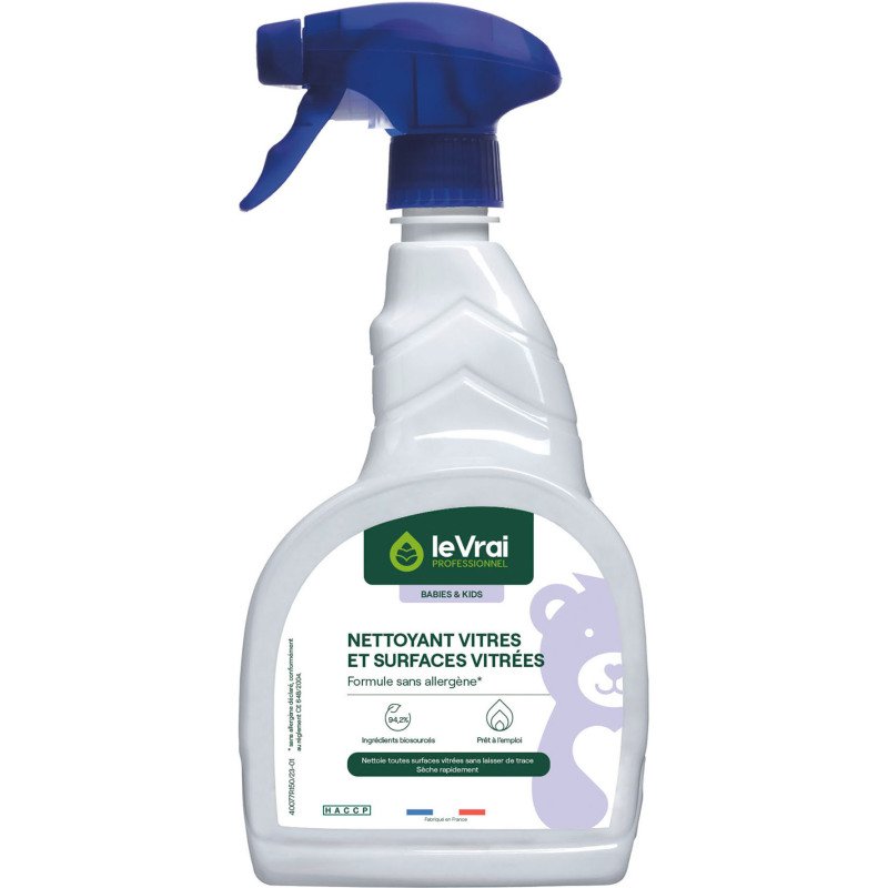 Nettoyant vitres et surfaces vitrées Babies & Kids Le Vrai Professionnel - Spray de 750 ml
