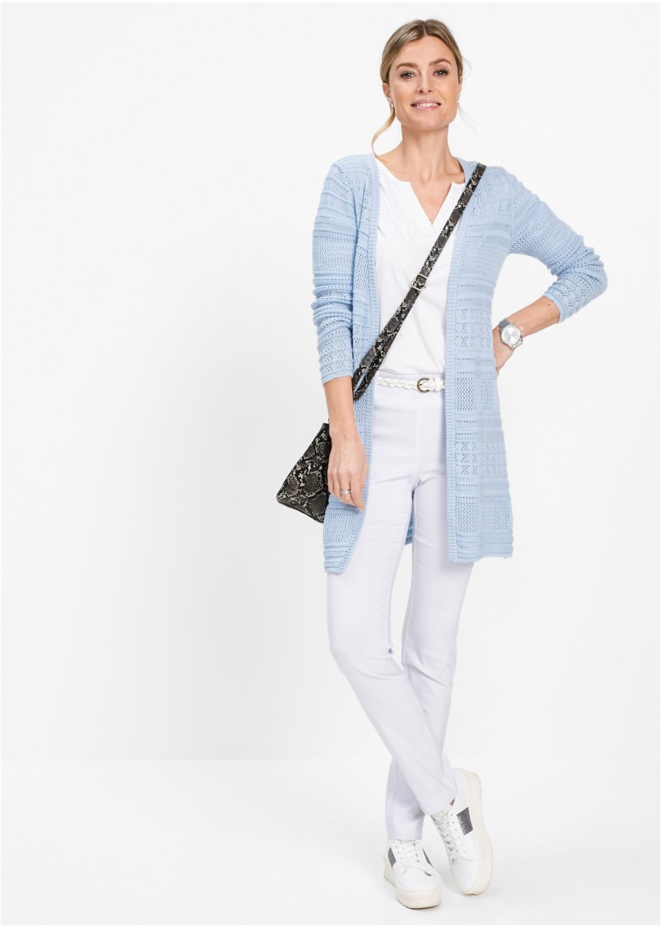 Gilet en maille à teneur en lin