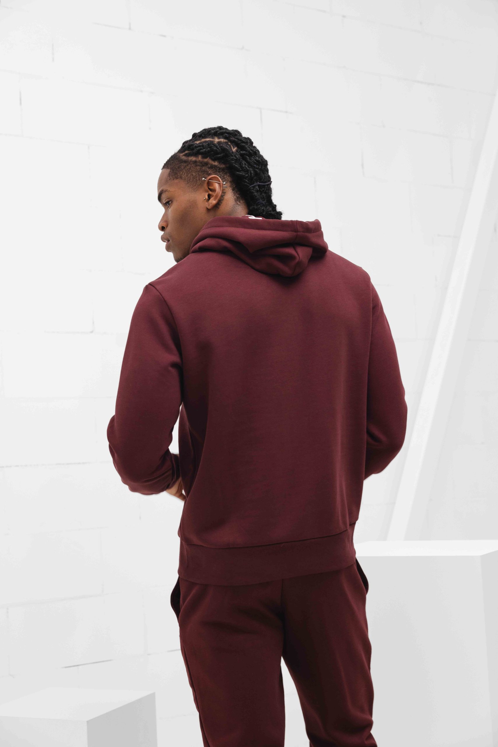 Lacoste Fleece Hoodie Heren Donkerrood