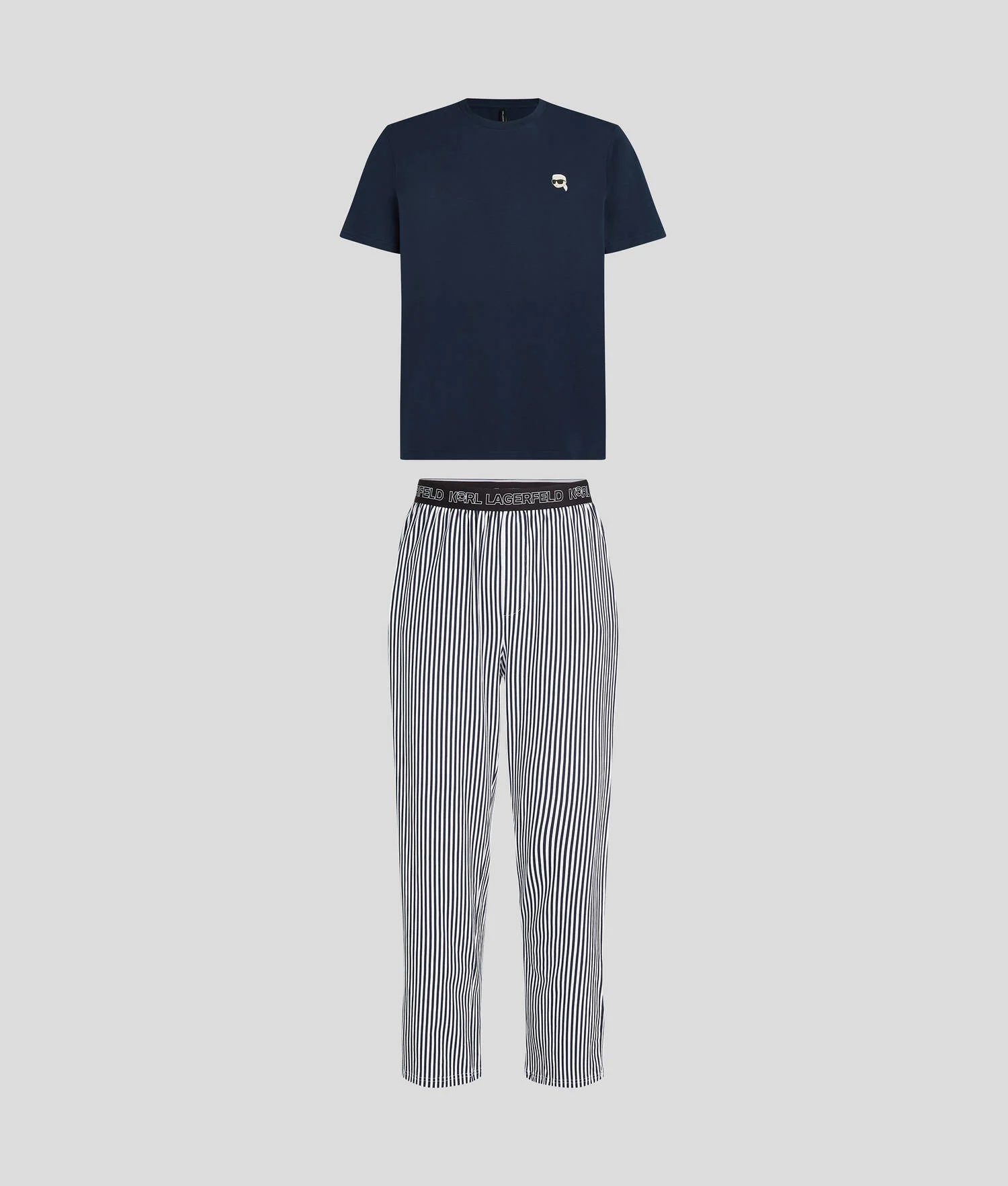 ENSEMBLE PYJAMA RAYÉ IKON - Rayures noir-iris-blanc