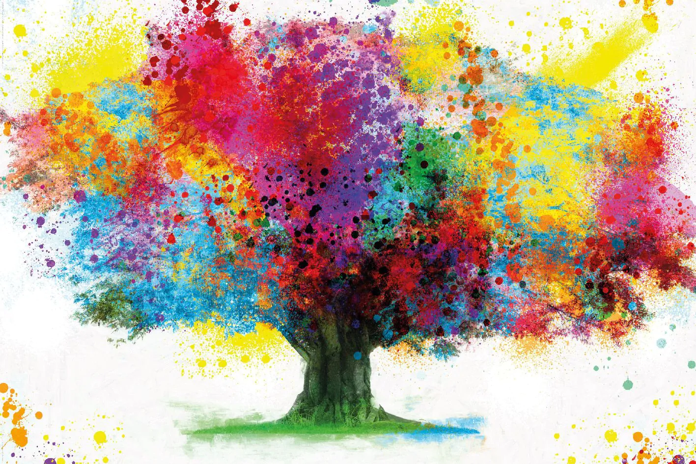 Poster Coloured Tree, 61 x 91 cm