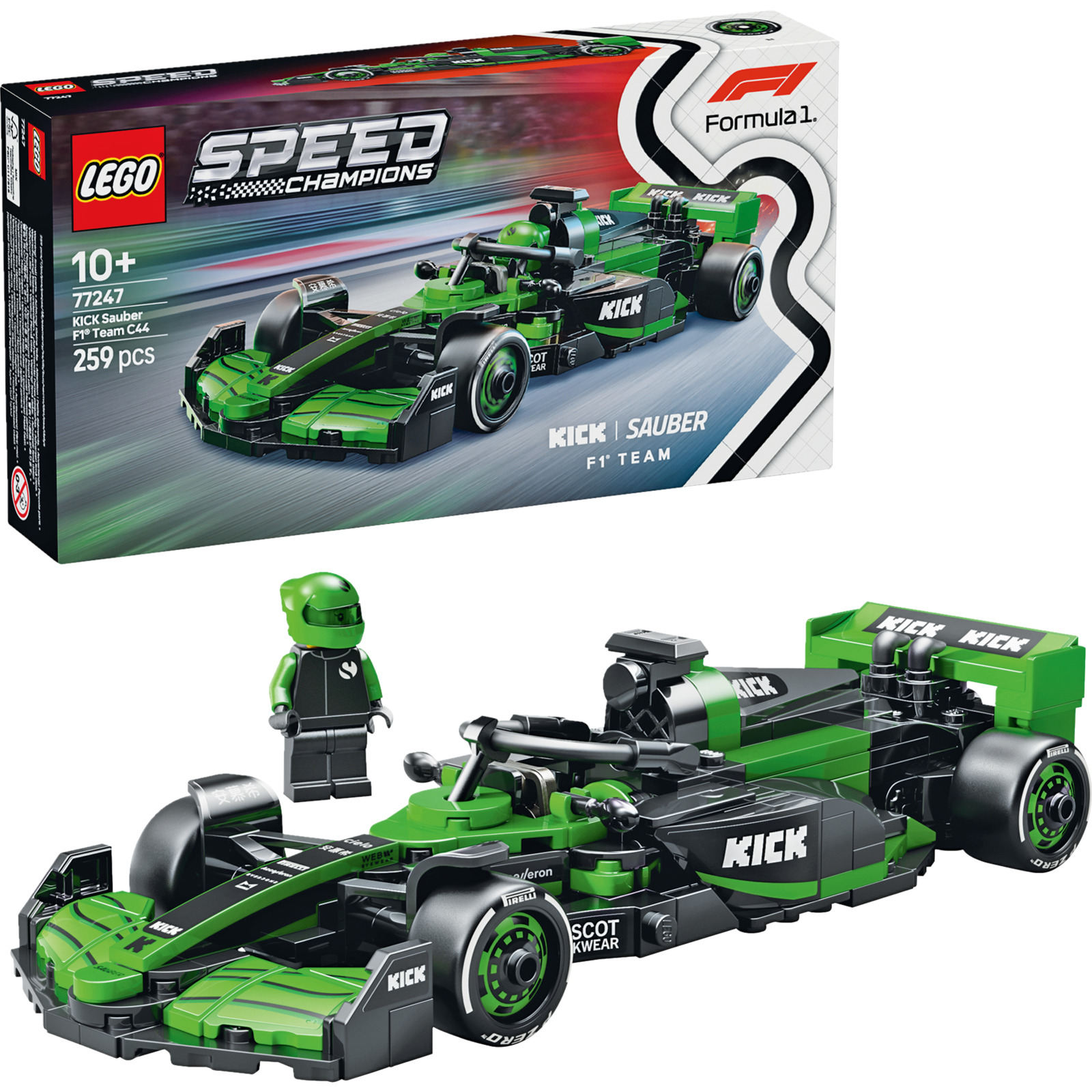 LEGO Speed Champions Kick Sauber F1 Team C44 Rennauto 77247