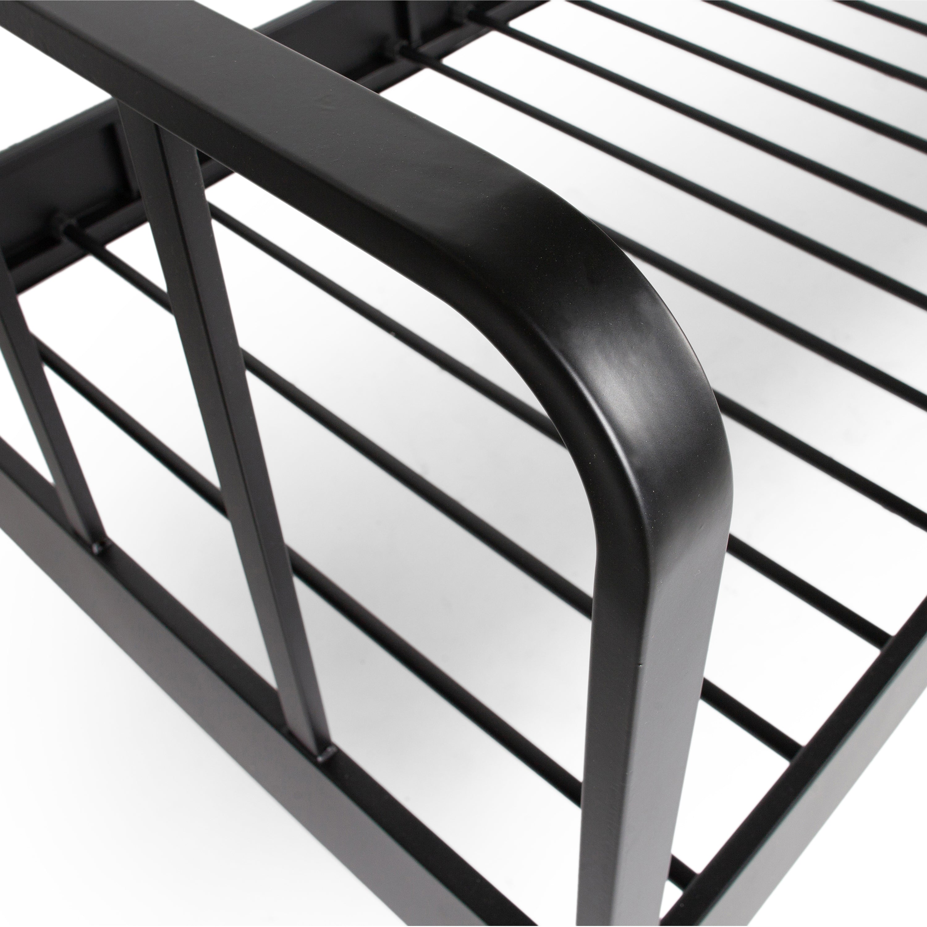 Woood Mees Bed - Zwart - 90 x 200 cm