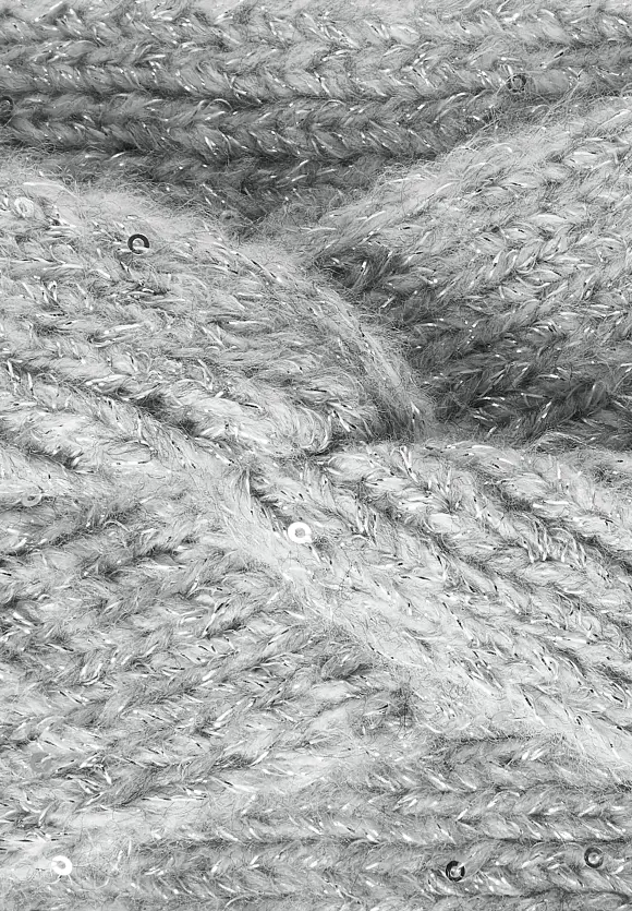 Stirnband mit Glitzerfäden  - mineral grey melange