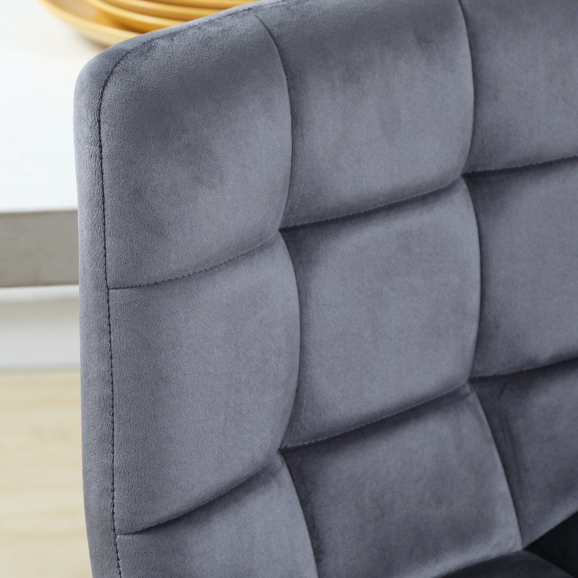 HOMCOM Barhocker-Set mit Fußstütze grau 42L x 47B x 105H cm