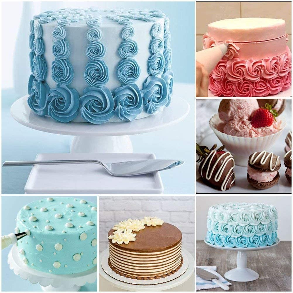 (106-tlg. Set) Ø28cm Drehbare Tortenplatte Kuchen Drehteller Starter Dekorier Set