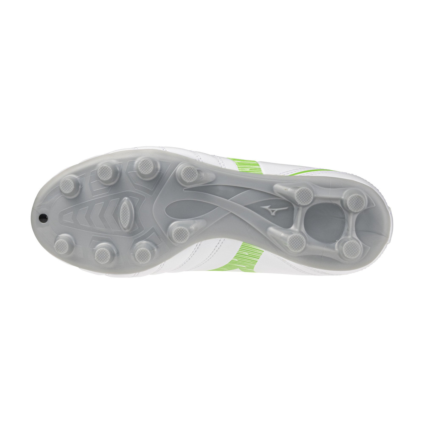 Mizuno Monarcida Neo III Select Gras Voetbalschoenen (FG) Kids Zilver Felgroen