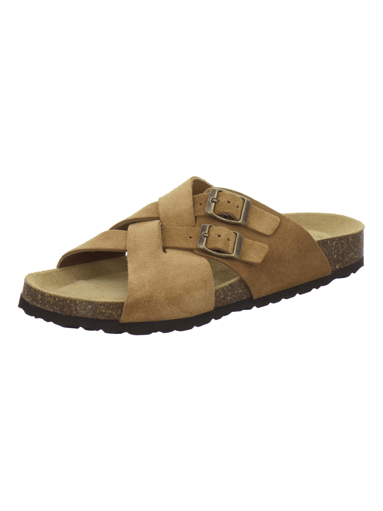Pantoletten Herren Kralle Leder cognac