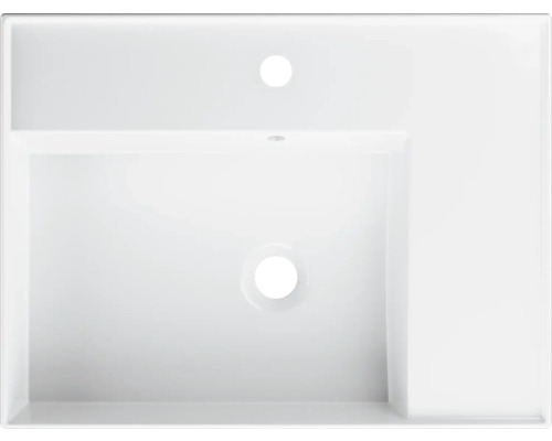 Jungborn QUATTRO wastafel, planchet rechts, 61 x 46 cm, glanzend wit