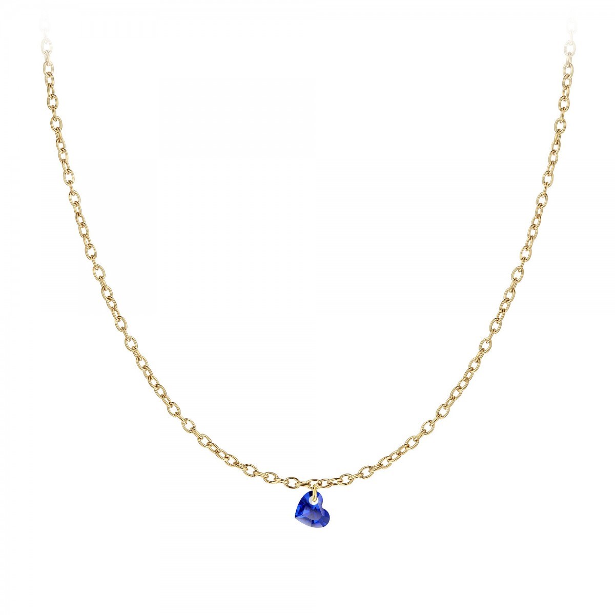 Chaine maille forçat et coeur SC Crystal