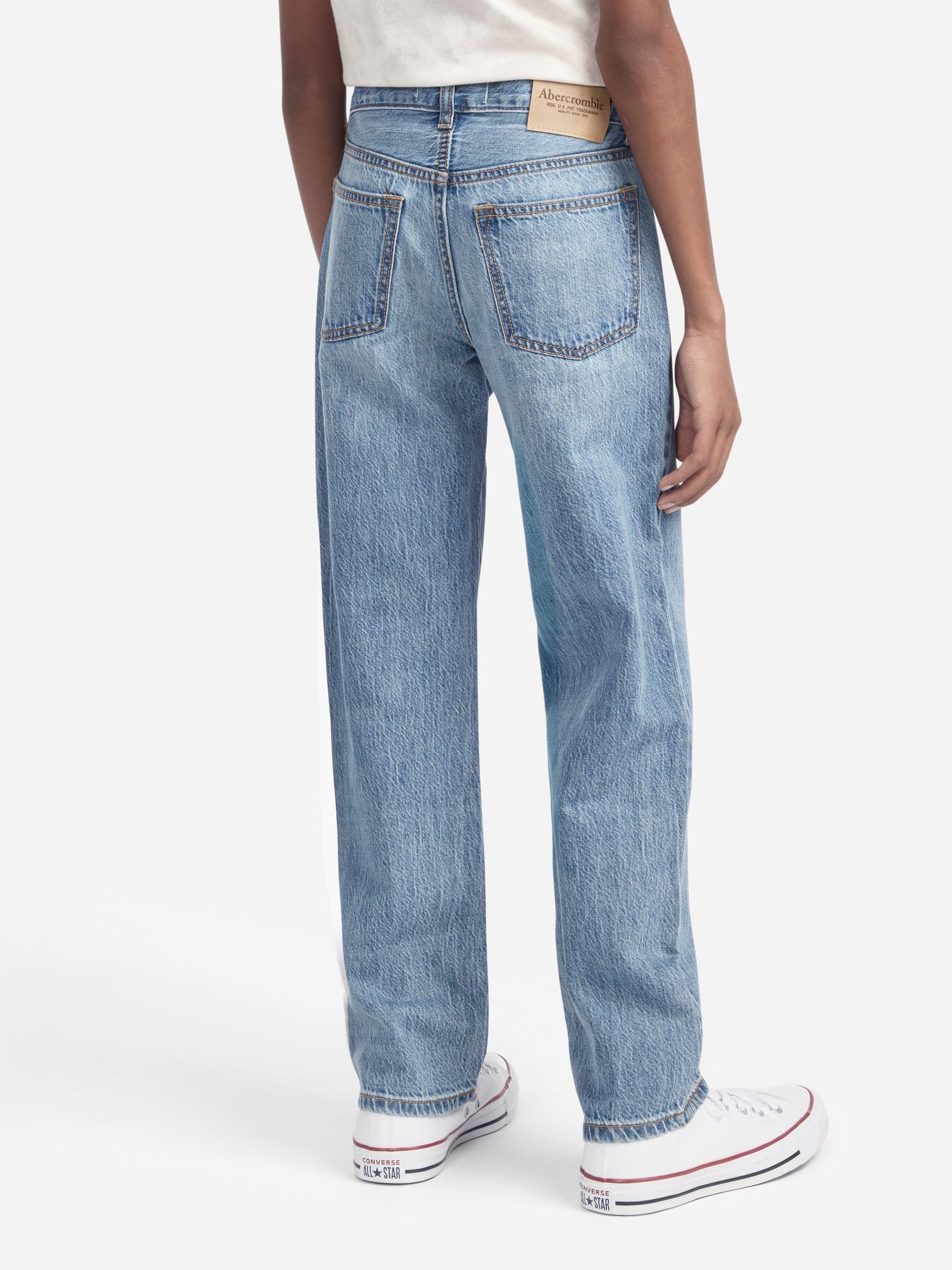 Blauw - Abercrombie & Fitch Loose Fit Jeans