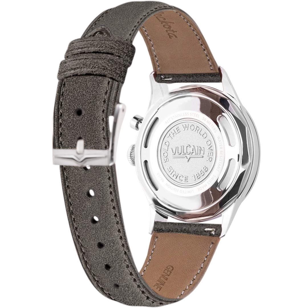 Vulcain Cricket Tradition 39mm Eggshell Steel Caseback