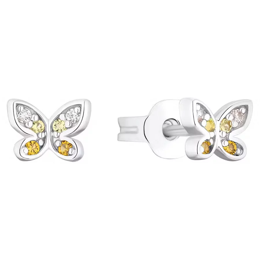 Prinzessin Lillifee Kinder-Ohrringe Schmetterling Ohrstecker Silber silver