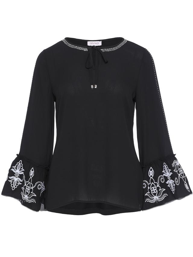 Bluse mit Volantärmeln