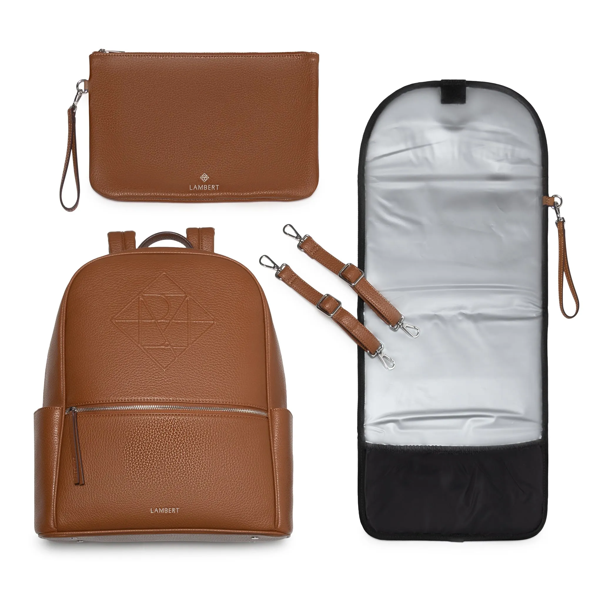 Lambert Sac à Couches + Tapis à Langer Vicky - Affogato