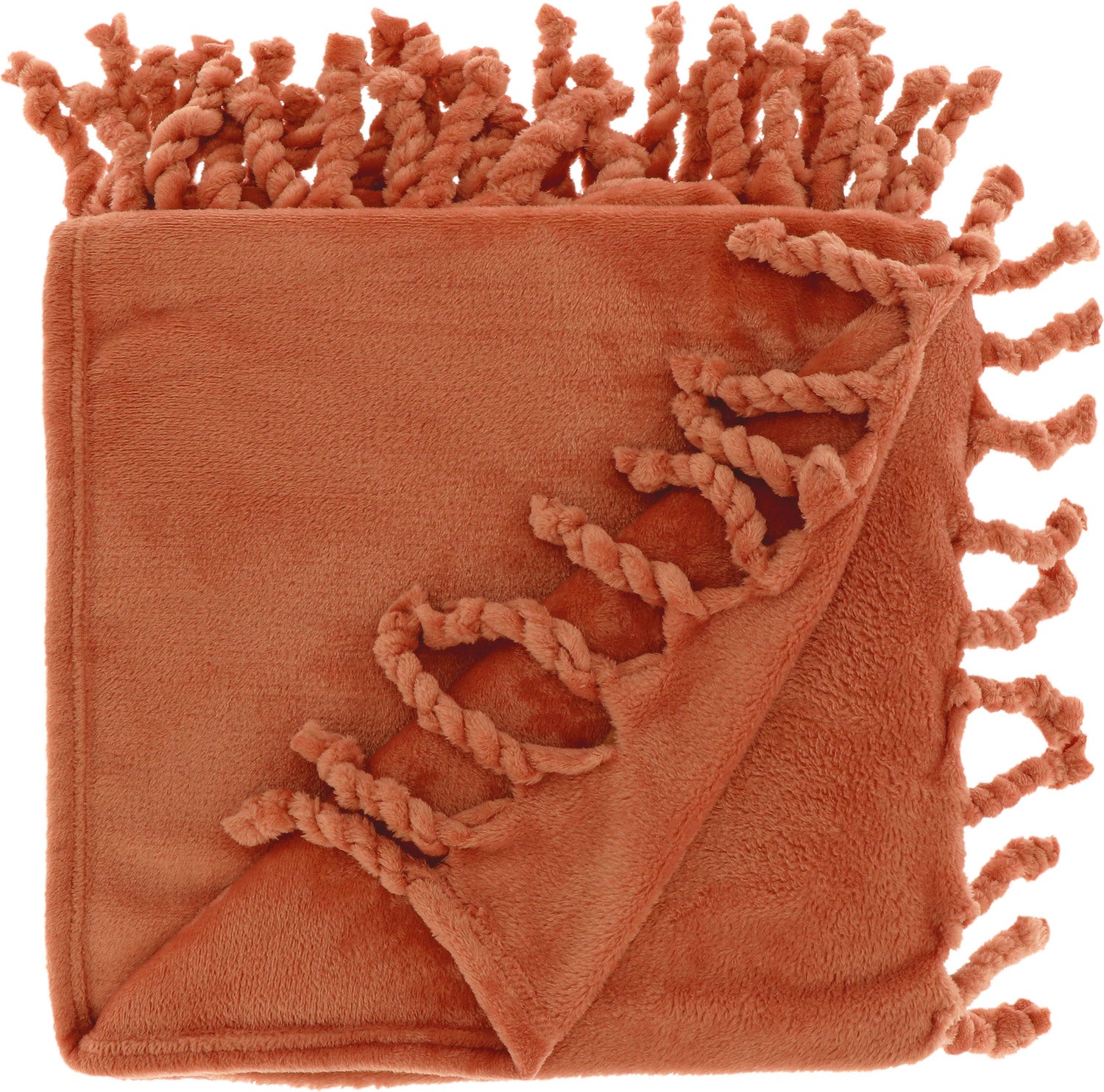 Unique Living plaid Lieke terracotta 160 x 130 cm
