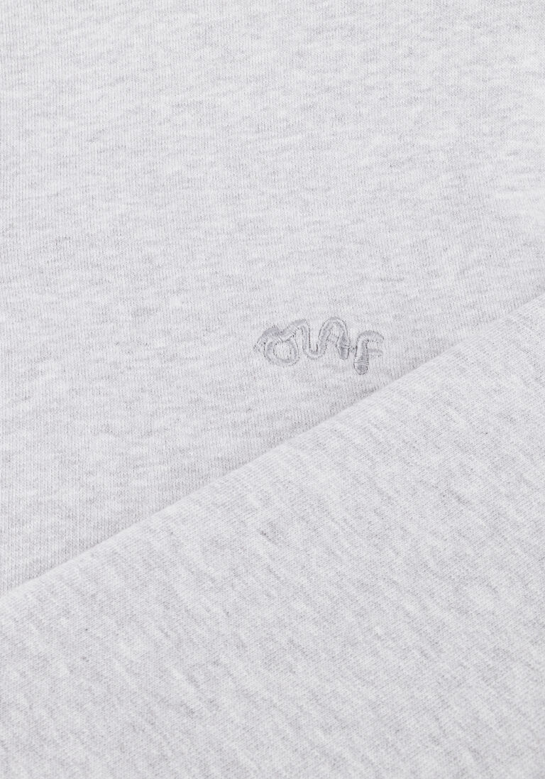 grijze olaf hussein trui signature zip mock