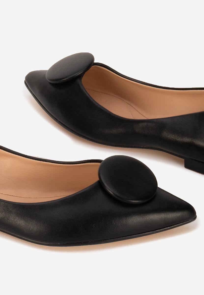 Ballerines à bout pointu noirs Delaia