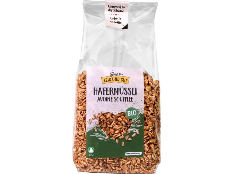 Leib und Gut Bio Hafer Nüssli 130 g Frühstückscerealien in Bio-Qualität
