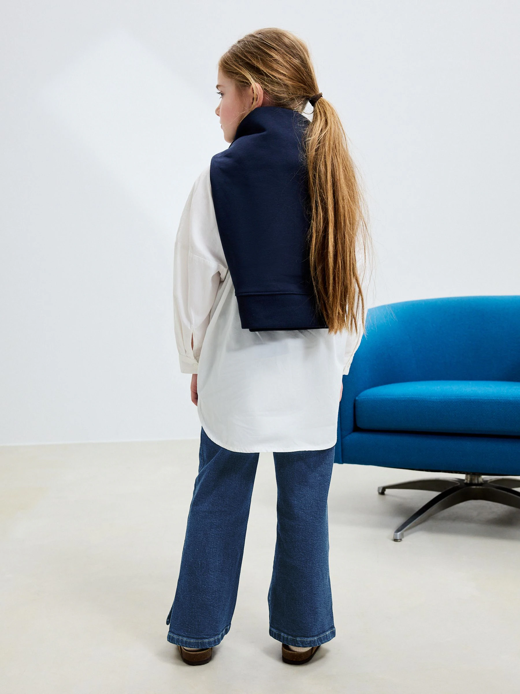 Donkerblauw - Flare jeans (3-16 jr)