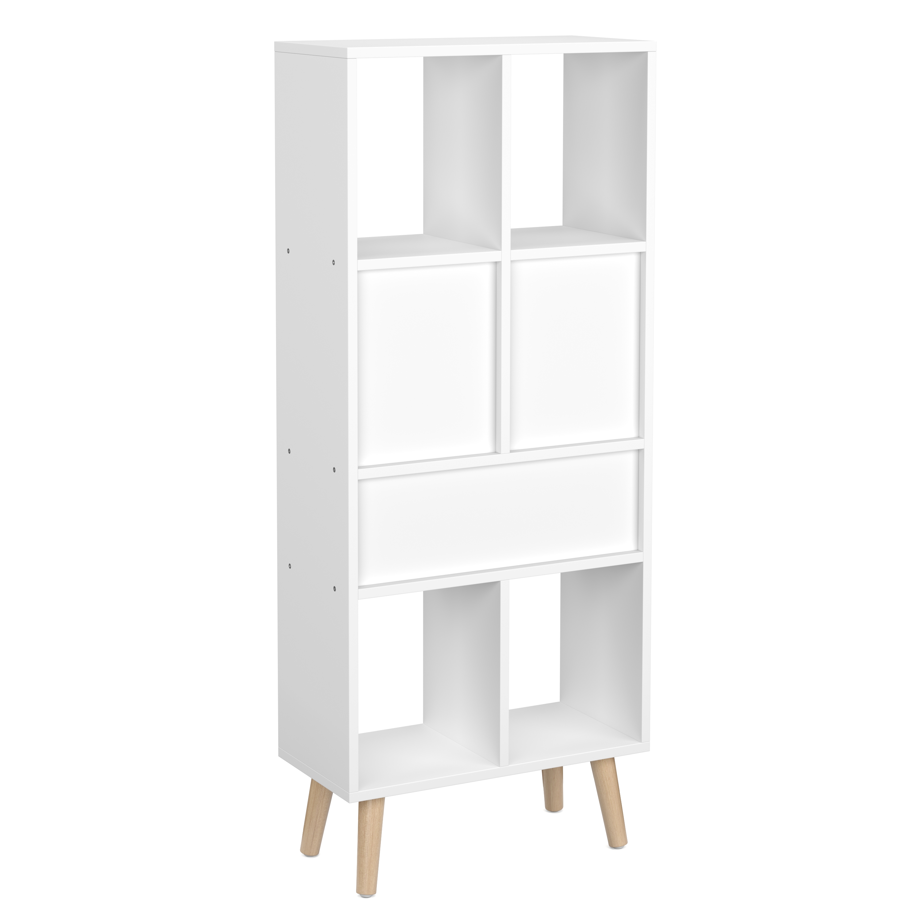 Bücherregal NORDIC 50 x 24 x 121 cm weiss
