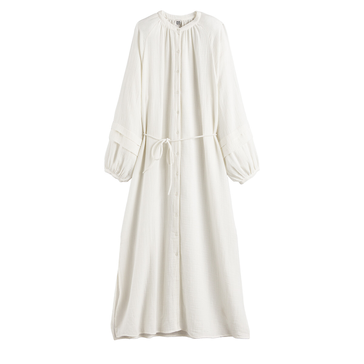 COLEÇÕES LA REDOUTE<br>Lange jurk em tetra, Pofmouwen