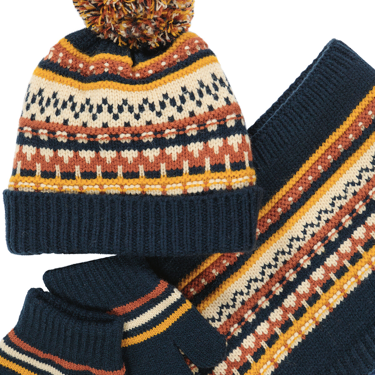 COLEÇÕES LA REDOUTE<br>Conjunto chapéu, laço, luvas