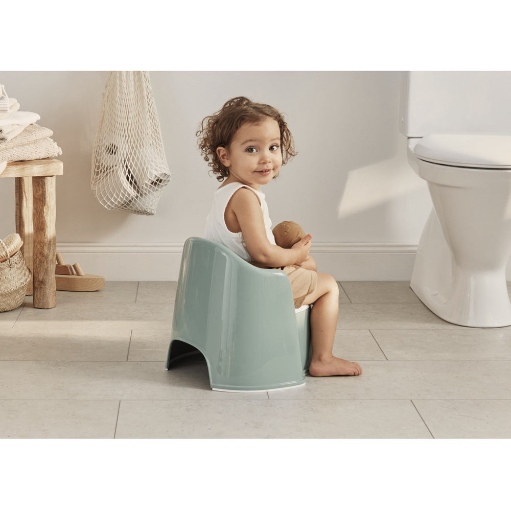 Køb BabyBjörn Grey Green/White Pottestol