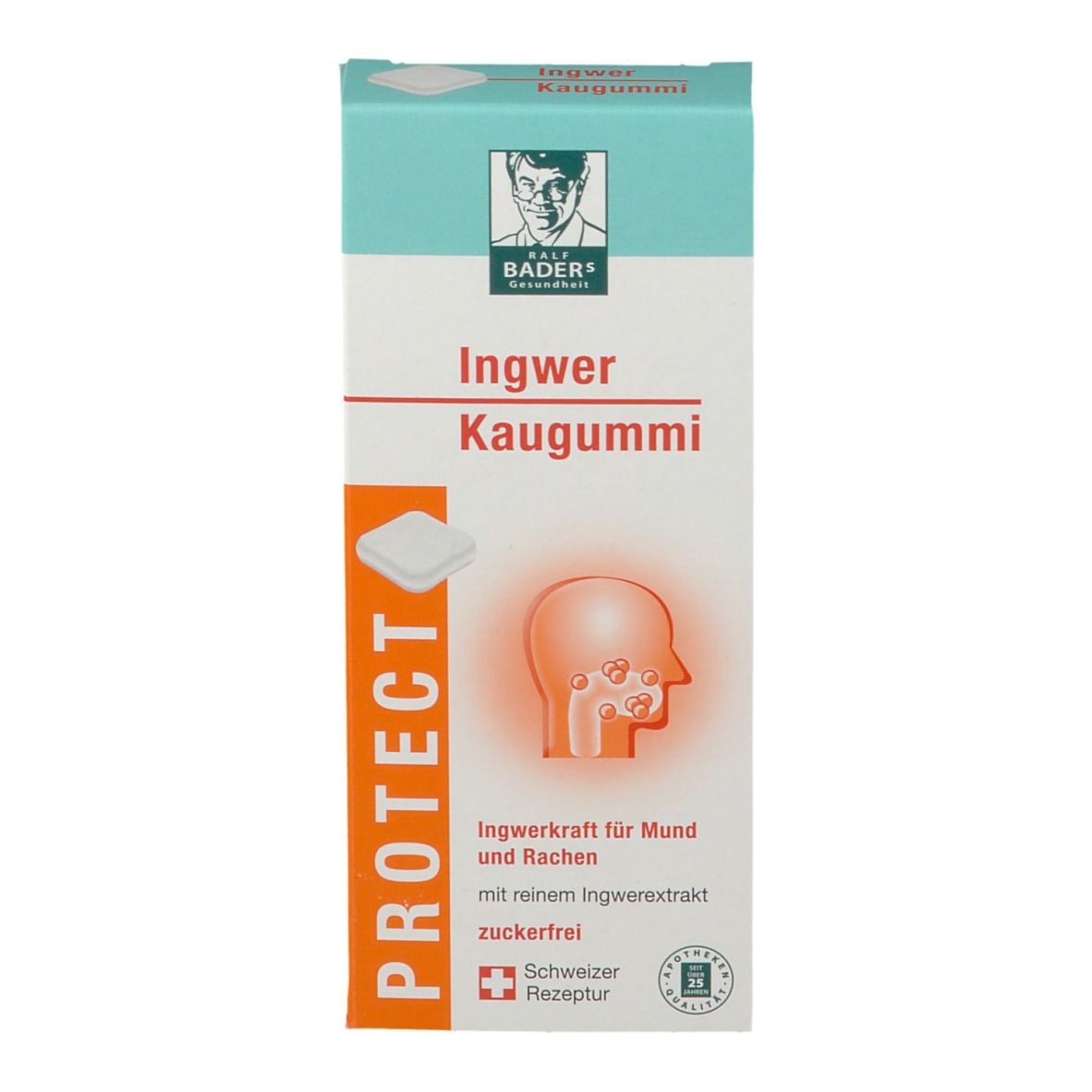 BADERs Protect Ingwer Kaugummi