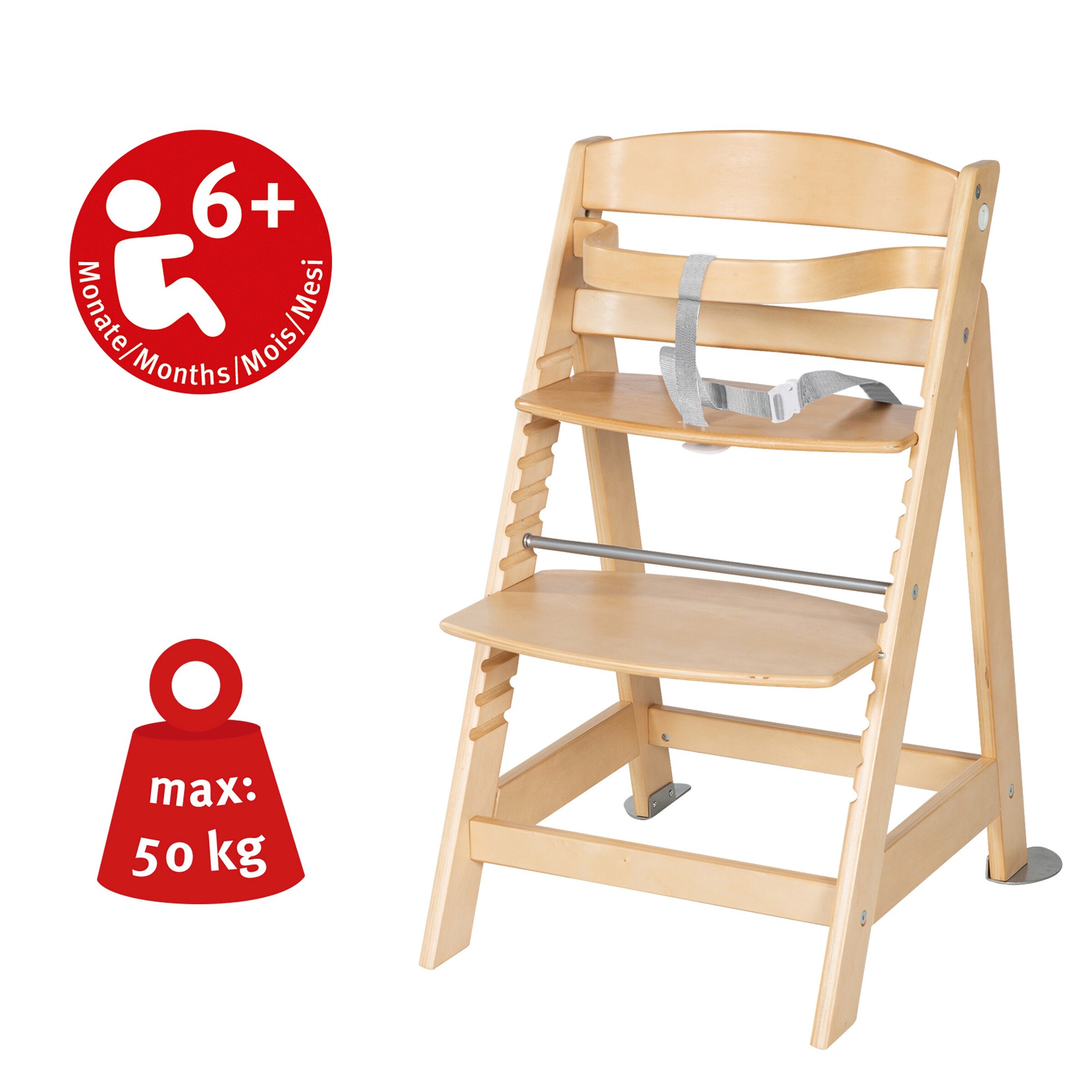 roba Treppenhochstuhl, Set 2in1 roba Style grau Born Up