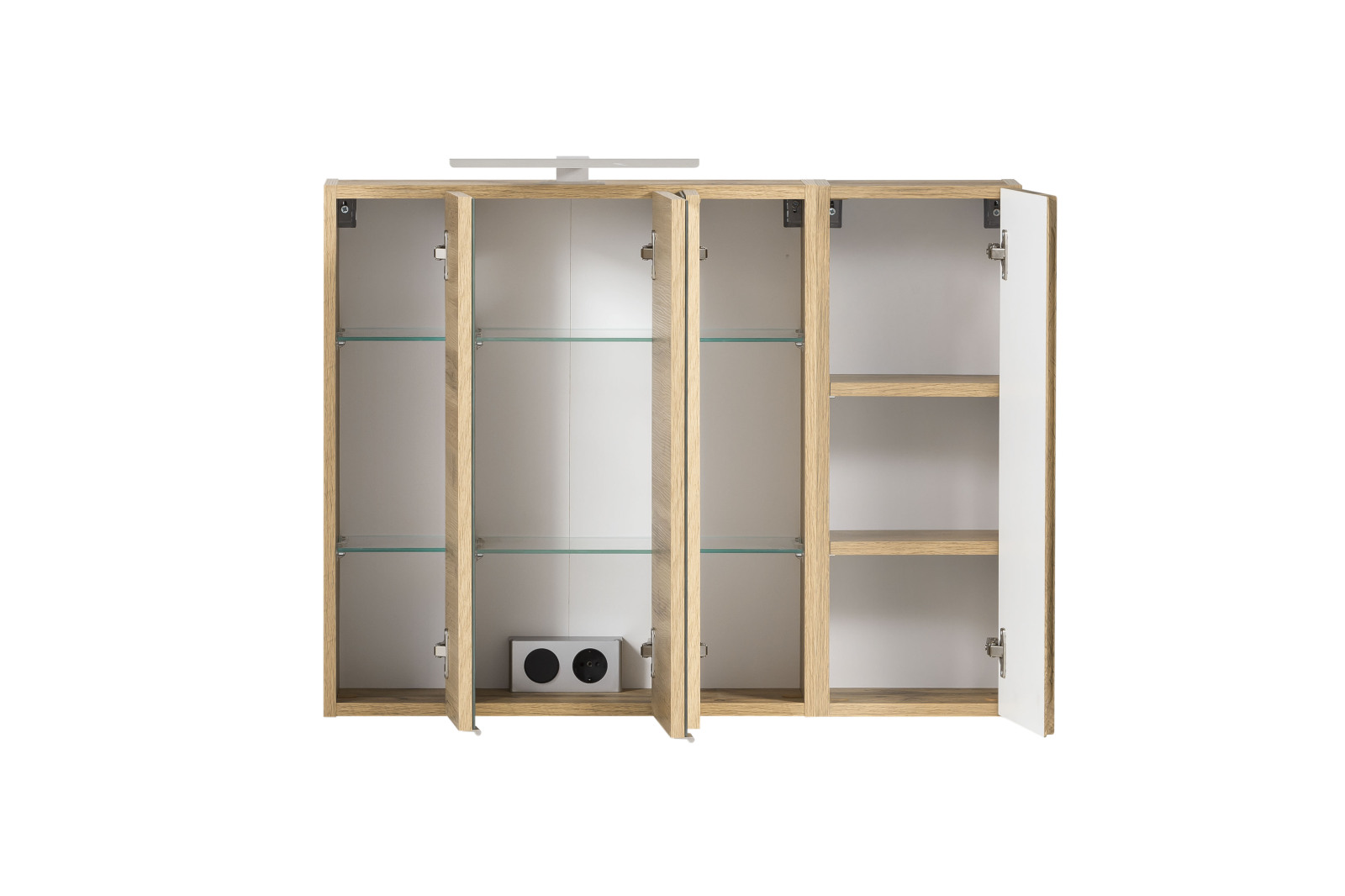 3D-Spiegelschrank - Wotaneiche - 85 cm