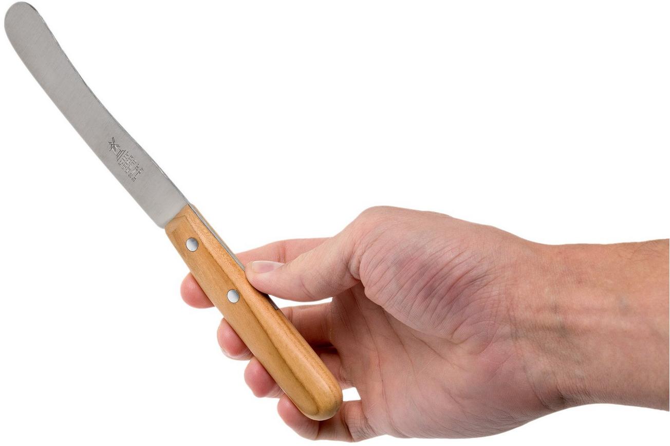 Robert Herder ontbijtmes Buckels RVS, abrikoos hout