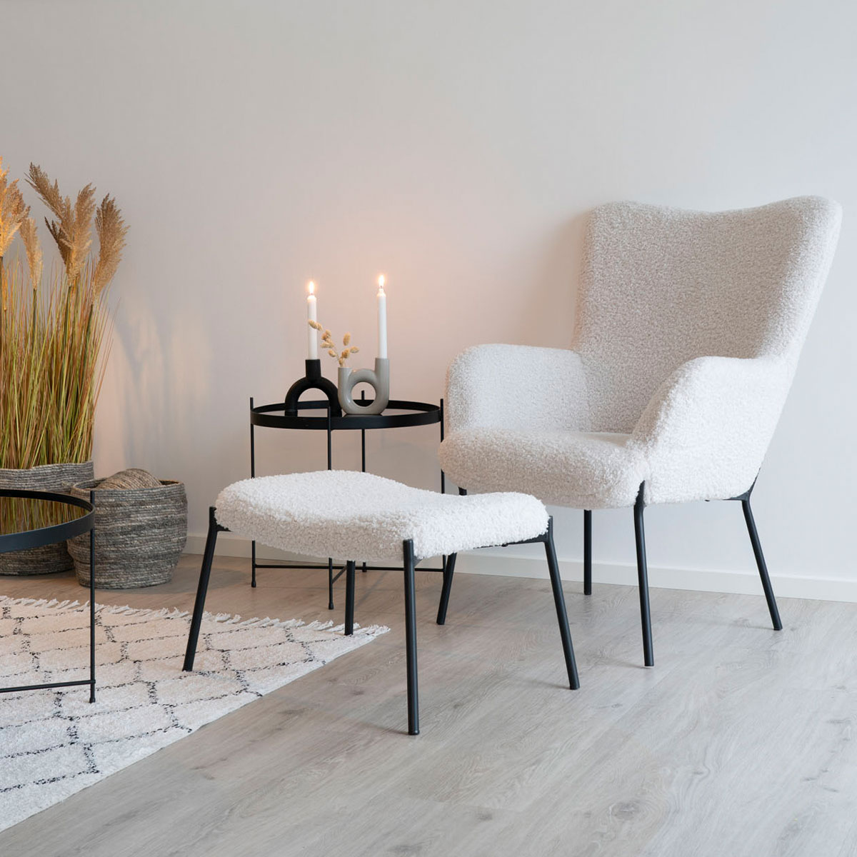 Schapenvacht Rosemarie fauteuil - Wit