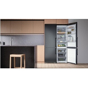 Réfrigérateur congélateur en bas Asko RFC526RNBB1 Inox Noir