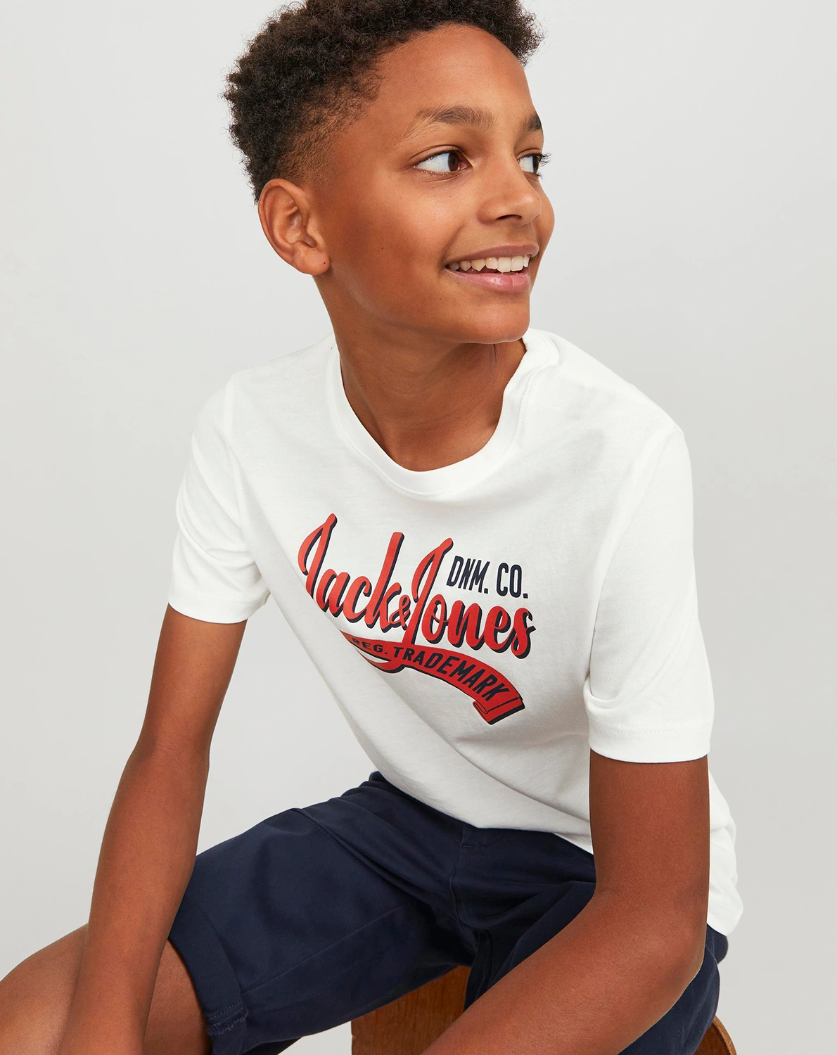 T-Shirt JJELOGO in cloud dancer