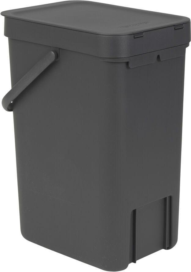 Brabantia Affaldsspand m/låg sort.kon. 12 ltr Grey