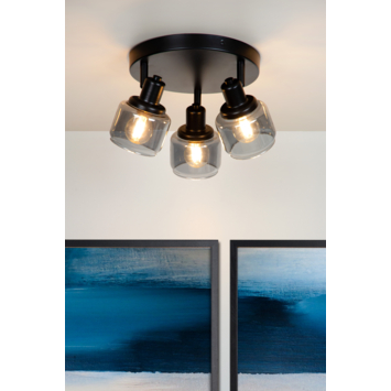 Lucide BJORN plafondspot Ø 38 cm Zwart