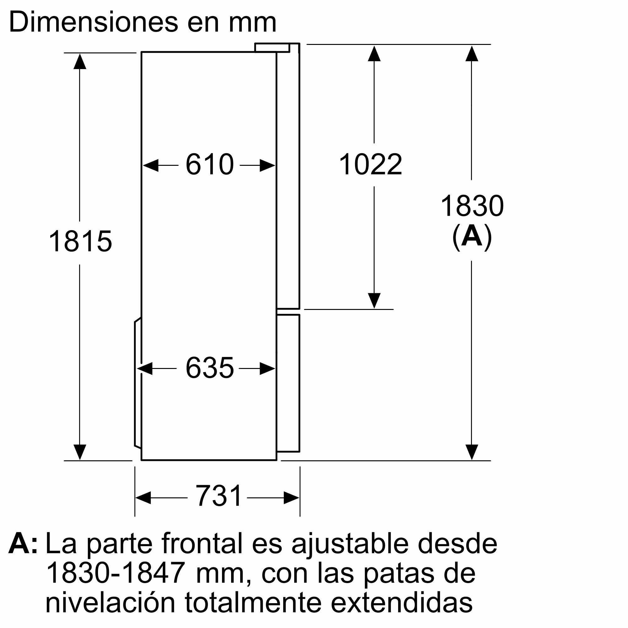 Série 6 Multidoor 183 x 90,5 cm Aço inoxidável resistente a impressões digitais KFN96APEA