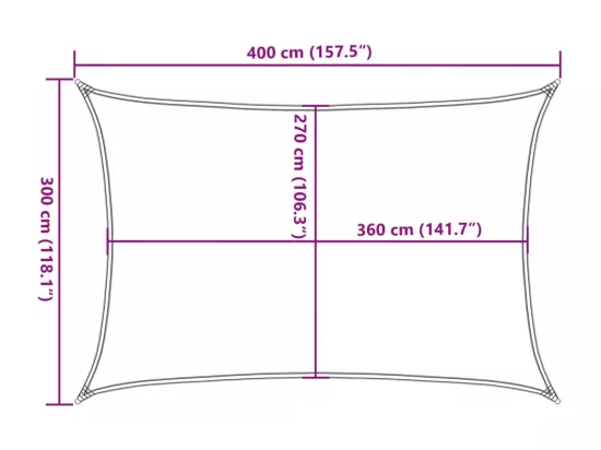 Voile d'ombrage 160 g/m² Vert foncé 3x4 m PEHD