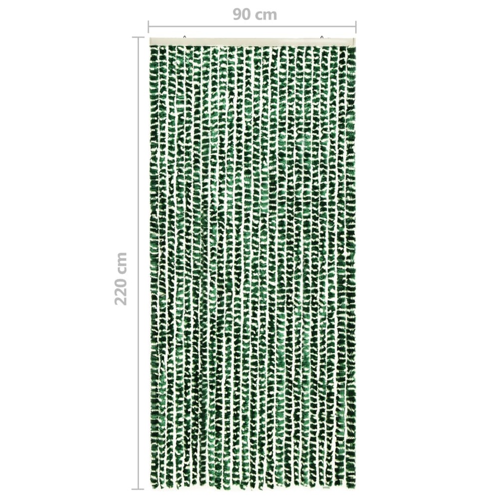 Moustiquaire vert et blanc 90x220 cm chenille