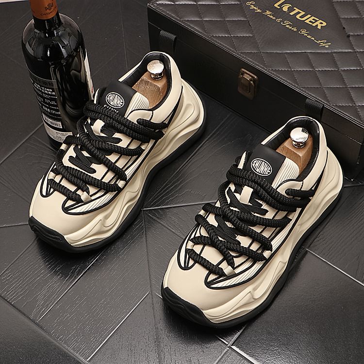 Mr Ozera - Platform Two Tone Veterschoenen